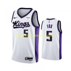 Maillot Basket Sacramento Kings DeAaron Fox 5 Nike ASSOCIATION EDITION 2023-2024 Blanc Swingman - Homme